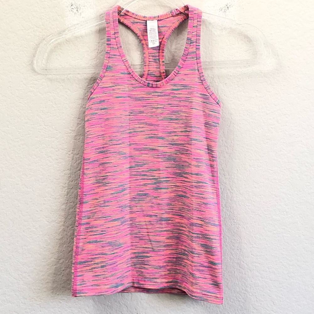 Ivivva Racerback Tank Top Pink Space Dye Sz 10